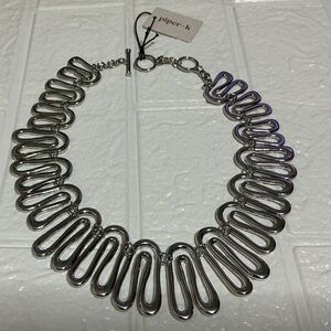 Piper K wave  stainless steel necklace 17 inches